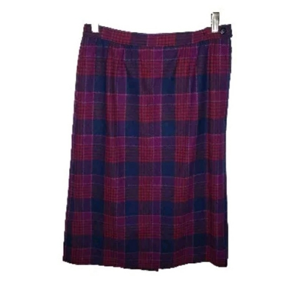 Vintage Pendleton Virgin Wool Skirt 10 Cottagecore Grannycore Academia Librarian - Picture 1 of 14